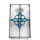 image 1 of Traditional Clear Glass Tiffany Style Pendant Light Shade with Teal Panels | Blue