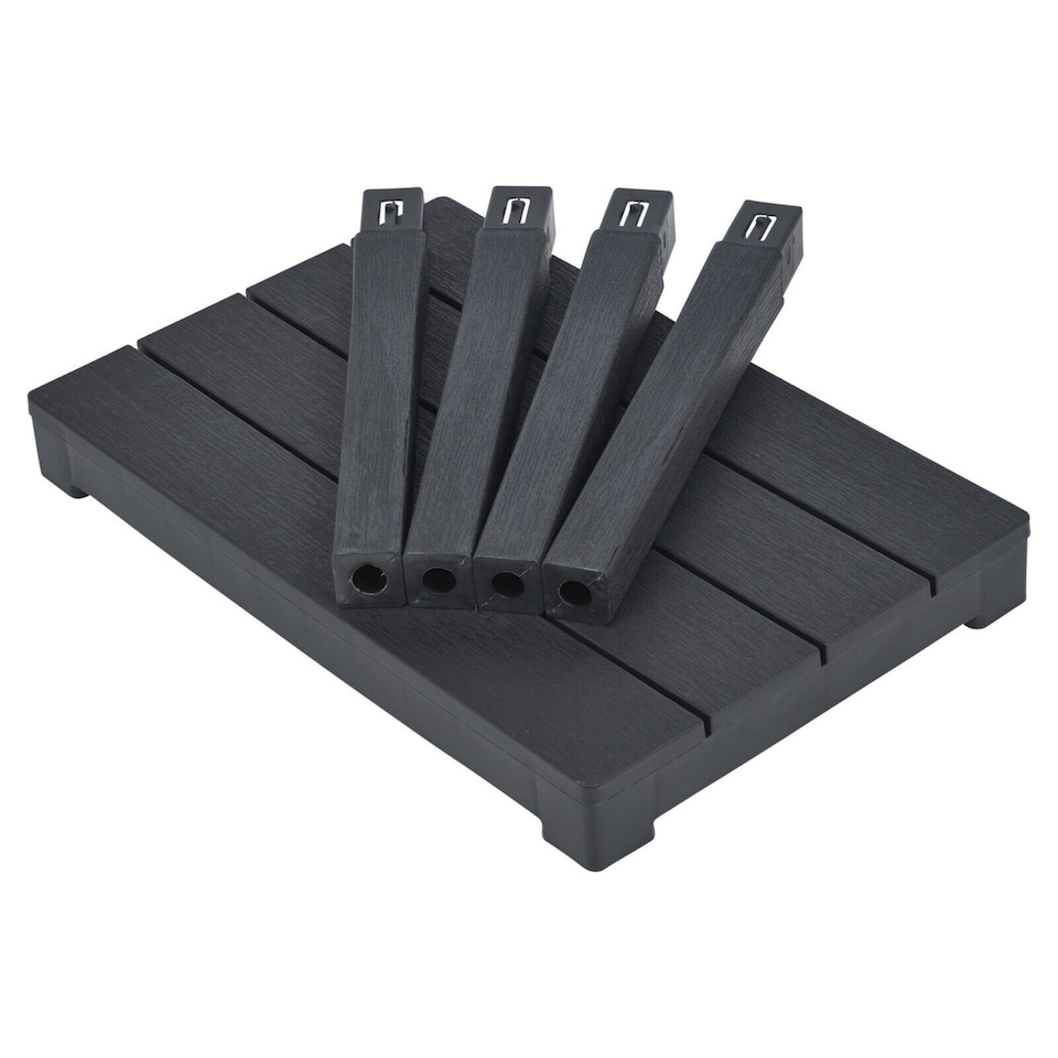 image 1 of Plastic Dining Garden Table with 4 Benches