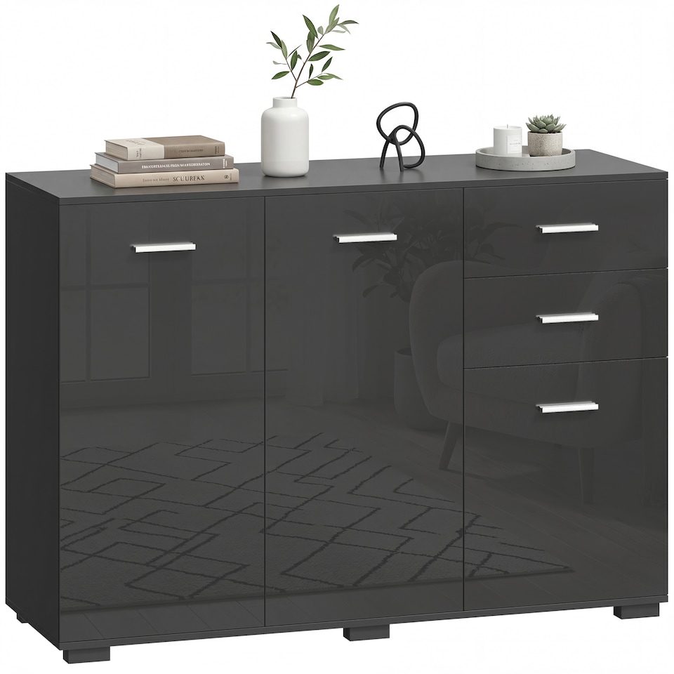 image 1 of HOMCOM Modern Sideboard Kitchen Storage Cabinet