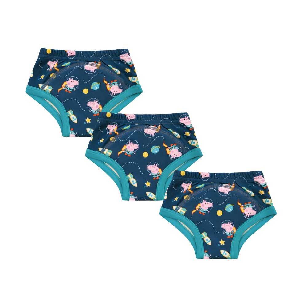 image 1 of Peppa Pig 3 Pack Reusable Potty Training Pants 18-24Months Blue