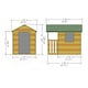 image 3 of Hide 4 x 4 Feet Single Door with One Fixed Window Playhouse Brown