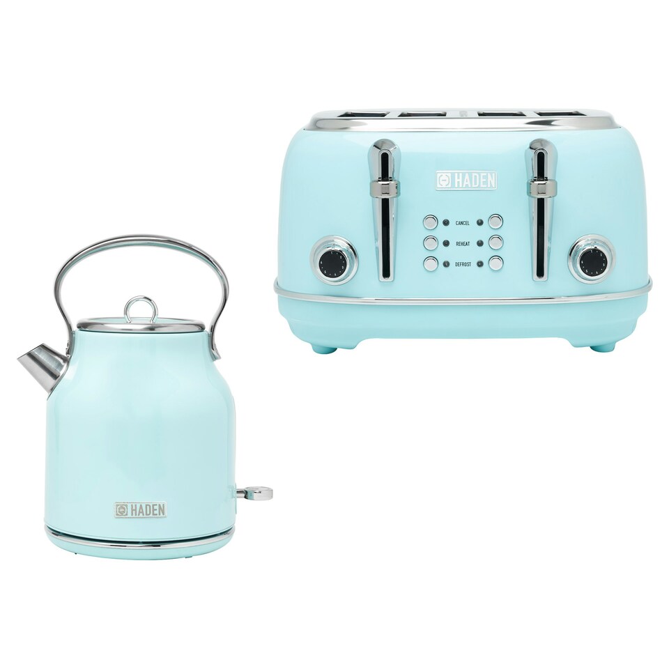 image 1 of HADEN Heritage Blue Bundle - Kettle & 4 Slice Toaster