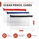 image 5 of Pack of 48 Janrax 8x5" Yellow Zip Clear Exam Pencil Case