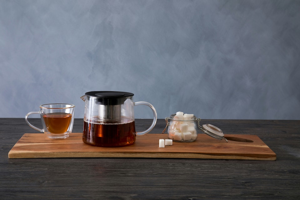 image 1 of Interiors By Premier Efficient 1200Ml Glass Heat Resistant Teapot, Premium Pot For Dining Table, Ergonomic Teapot For Breakfast