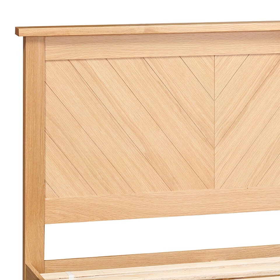 image 1 of 4ft6 Double Real Oak Wood Bed Frame with Large Storage Drawer