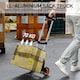 image 3 of HOMCOM Folding Sack Truck, 70kg Lightweight Hand Truck with Wheels, Foldable Trolley Cart with Telescoping Handle for Warehouse, Office, Luggage, Silver Tone