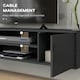 image 7 of HOMCOM Floating TV Stand Cabinet for TVs up to 60 , Wall Mounted TV Unit with Open Shelf, Storage Cupboards and Cable Management for Living Room, Grey
