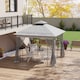 image 2 of Outsunny 3m x 3m Garden Gazebo, Double Roof Outdoor Gazebo Canopy Shelter with Netting, Solid Steel Frame, for Garden, Lawn and Deck, Light Grey
