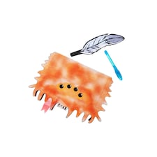 Harry Potter Monster Book Of Monsters Accessories Set - Orange/Blue - One Size
