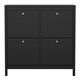 image 2 of Madrid Shoe Cabinet 4 Flip Down Doors in Matt Black