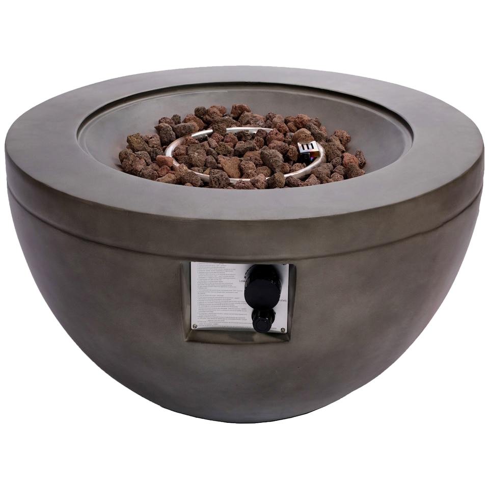 image 1 of Centurion TABITI Dark Grey Lavish Garden & Patio Fire Pit with Stone Finish - Fully Assembled