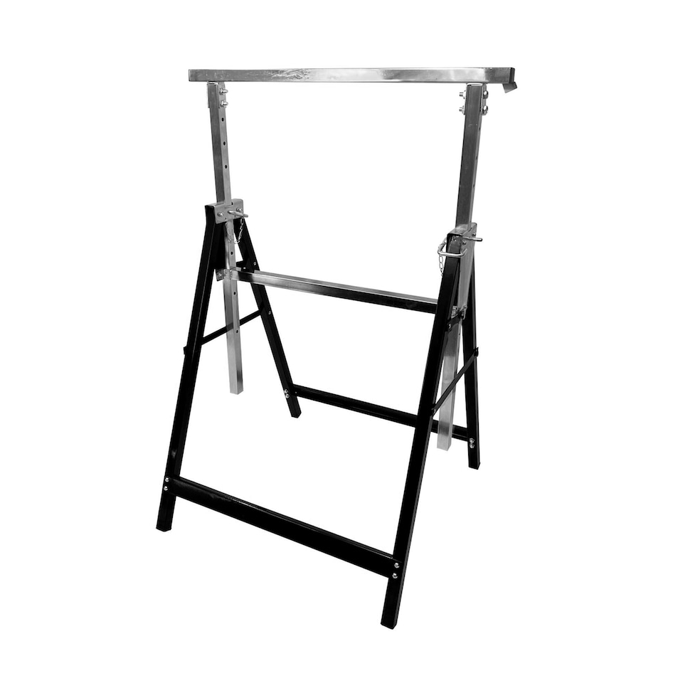 image 1 of 2x Adjustable Builder DIY Carpentry Work Bench Saw Horses | Black