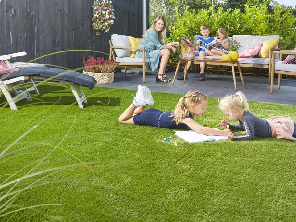 eDecks Ampleforth Artificial Grass, Outdoor Garden  Turf - H 40mm x W 4m x L 6m