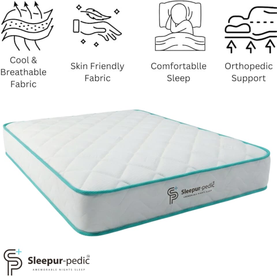 image 1 of Single Memory Infused Foam and Spring Mattress, 17cm Thick, 90 X 190cm,