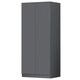 image 5 of FWStyle Stora 2 Door Wardrobe - Matt Dark Grey Grey