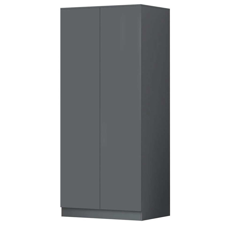image 1 of FWStyle Stora 2 Door Wardrobe - Matt Dark Grey Grey
