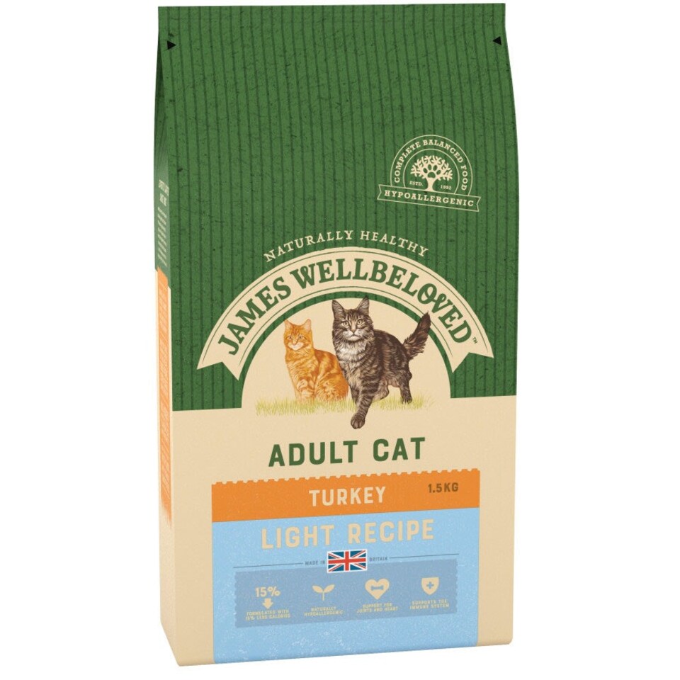 image 1 of James Wellbeloved Adult Cat Light Turkey and Rice Cat Food 1.5kg