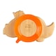 image 2 of Tiny Dining Bamboo Suction Plate - Dinosaur/Orange - Divided Non-Slip Bamboo Self-Feeding Baby Weaning Plate | Orange | Orange