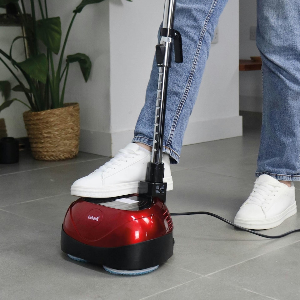 image 1 of Ewbank EP170 Lightweight Floor Polisher, Cleaner, Buffer and Scrubber with Reusable Pads, Red