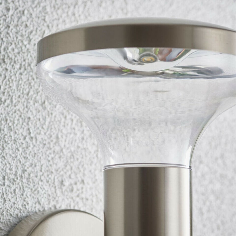 image 1 of IP44 Outdoor LED Lamp Stainless Steel Wall PIR Light Modern Porch Cool White