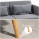 image 7 of HOMCOM Click Clack Sofa Bed, 3 Seater Sofa, Convertible Bed Settee, Modern Fabric Loveseat Sofa Couch with 2 Cushions for Living Room, Guest Room, Grey