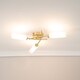 image 3 of ValueLights Maya Brushed Gold 3 Way Curved Cross Over Ceiling Light | Gold