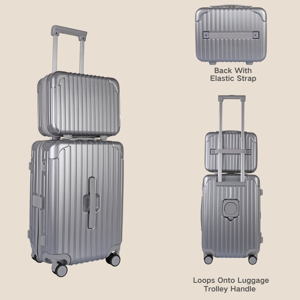 image 1 of Travel Makeup Vanity Case Lightweight Strap-on Toiletries Organiser