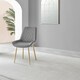 image 4 of Furniturebox 2x Pesaro Grey Velvet Gold Leg Luxury Dining Chairs
