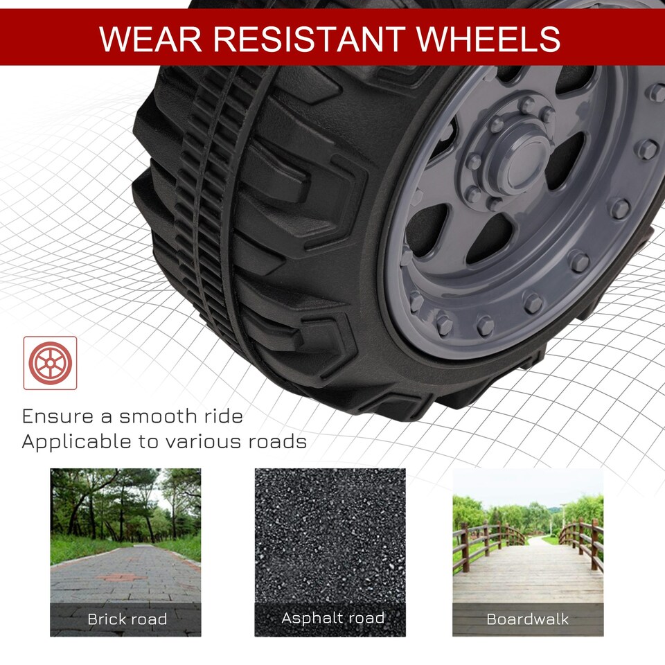 image 1 of HOMCOM 6V Kids Electric Ride on Car Toddler Quad Bike ATV for 18-36 month Red