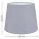 image 3 of ValueLights Aspen Grey Floor Lamp Shade Grey