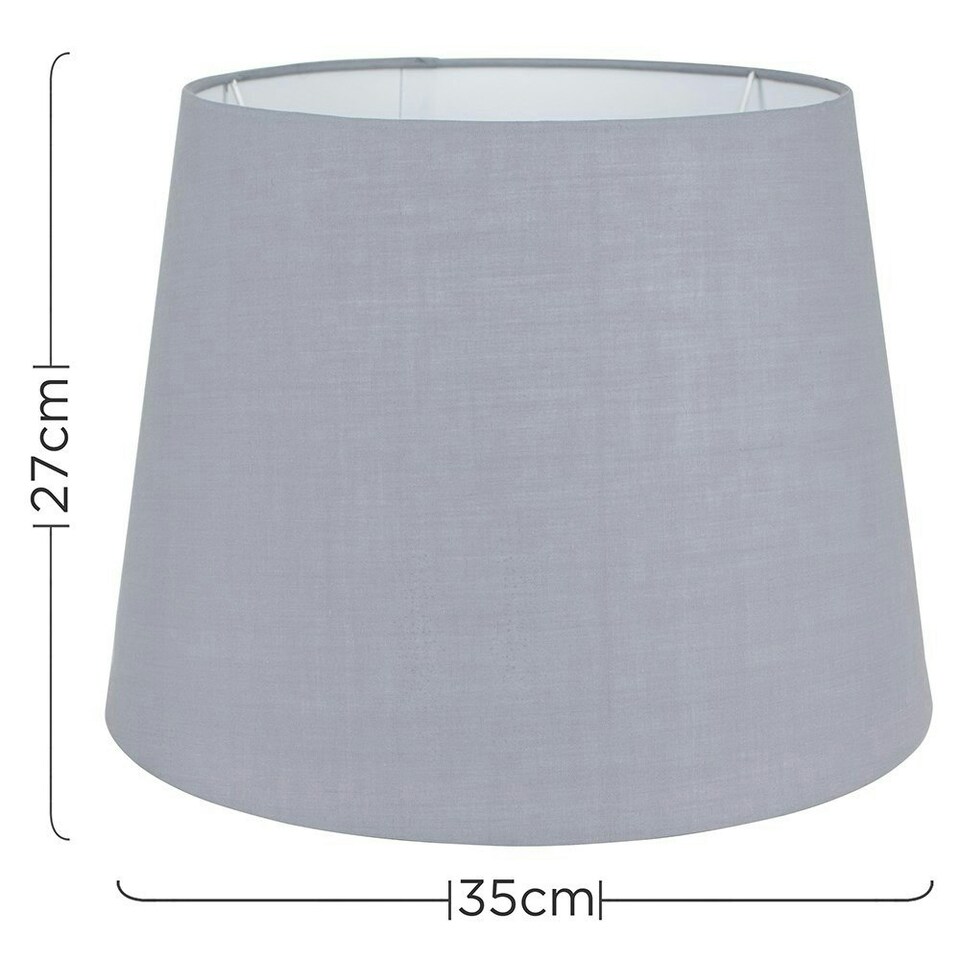 image 1 of ValueLights Aspen Grey Floor Lamp Shade Grey