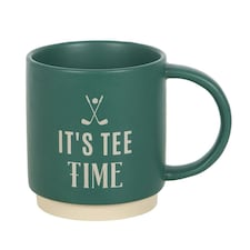 It's Tee Time Mug with Golf Tees Green