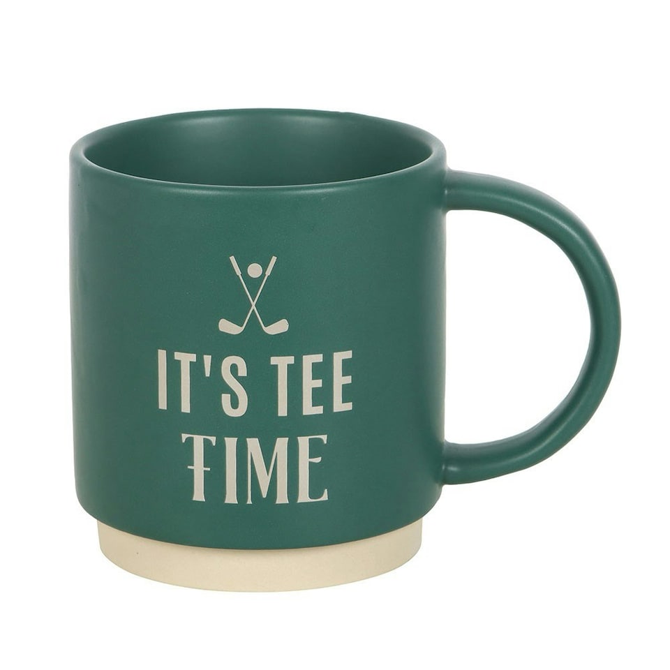 image 1 of It's Tee Time Mug with Golf Tees Green