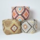 image 5 of Homescapes Jaipur Brown and Orange Kilim Footstool Handwoven Beanbag Pouffe - 43 x 43 cm