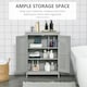 image 3 of kleankin Bathroom Cabinet, Freestanding Floor Cabinet with Storage, Grey Grey