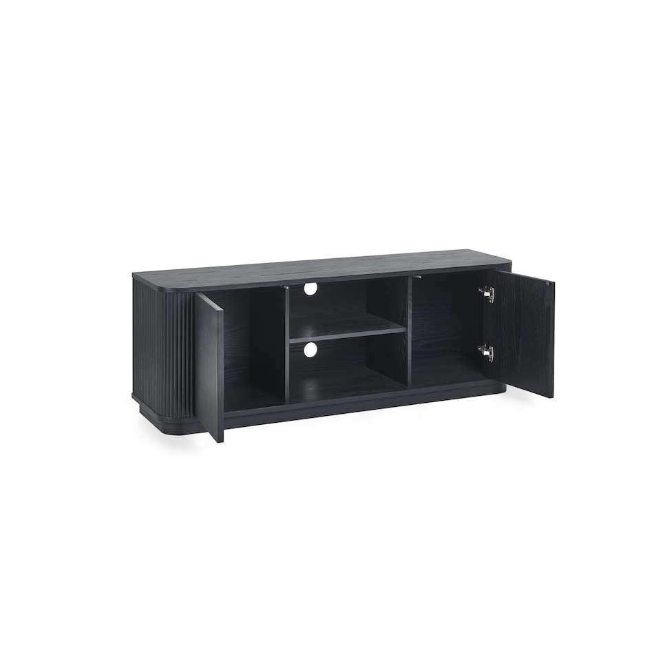 image 1 of Louis Fluted Tv Unit - Black