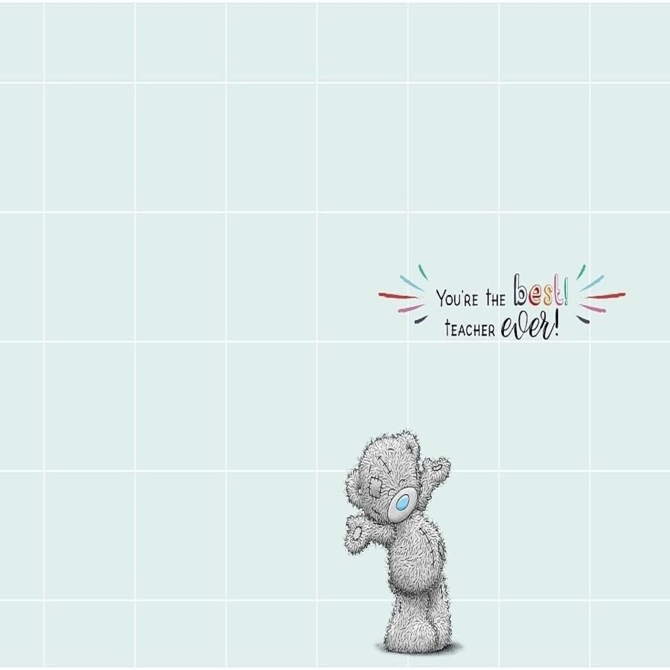 image 1 of Bear In Glasses Thank You Teacher Card