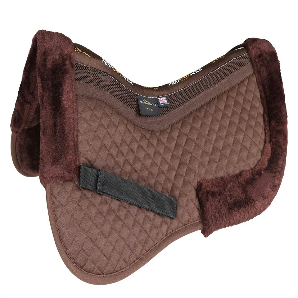 image 1 of Shires Performance Fully Lined Half Pad Black | Size: 15-16.5 Inch
Colour: Black