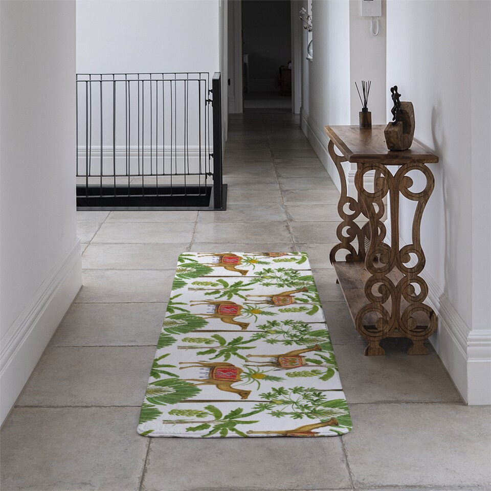 image 1 of Camels & Palm Trees Runner Rug | Multi