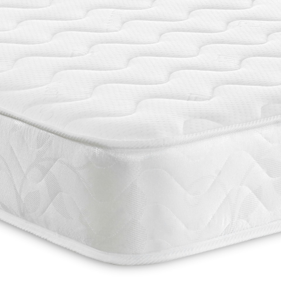 image 1 of Wave Design Sprung Mattress - Soft Feel, Deep Quilted Sleep Surface | White | Small Single