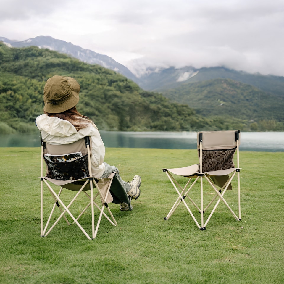 image 1 of Folding Camping Chair | Green | Green