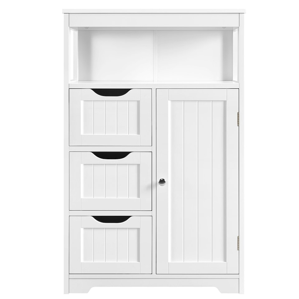 image 1 of Yaheetech Bathroom Floor Cabinet with Three Drawers