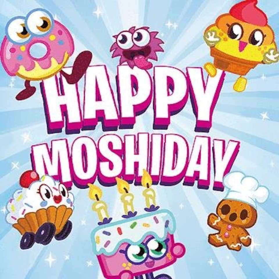 image 1 of Moshi Monsters Birthday 3D Holographic Greeting Card Foodies Happy Moshiday