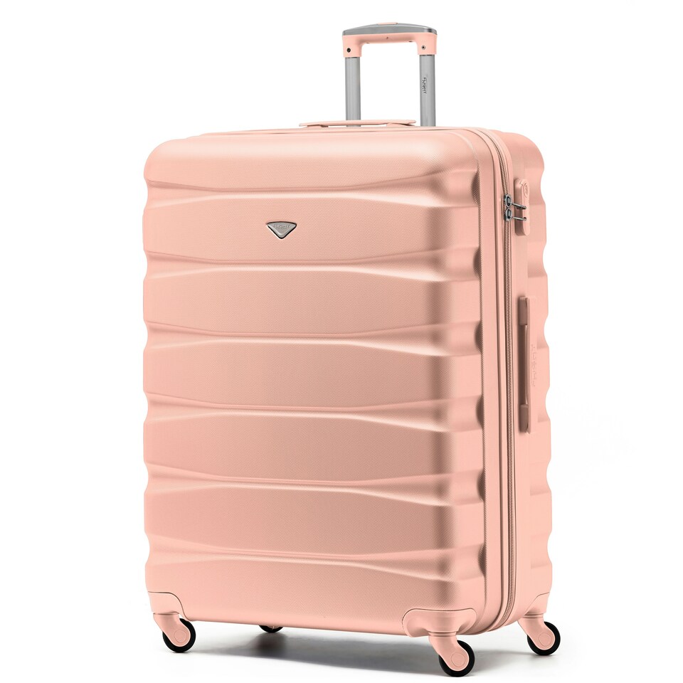 image 1 of Flight Knight 29" Extra Large Suitcase – 20kg Capacity Hard Shell Check-In Luggage with 4 Wheels  100+ Airlines Approved: Ryanair, EasyJet, Jet2, Wizz Air, BA Pink | Rose | Large