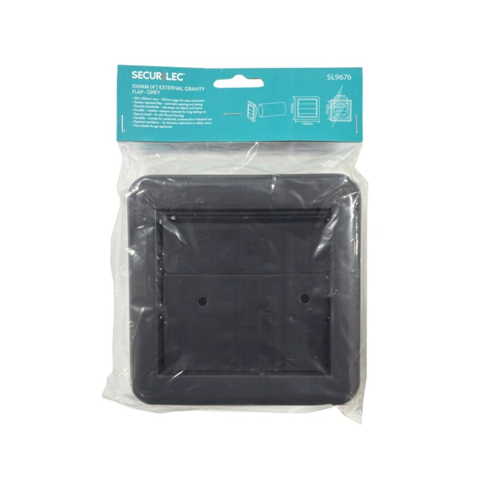 image 1 of Securlec Multi Fit Louvre Vent | Grey | Grey | 1