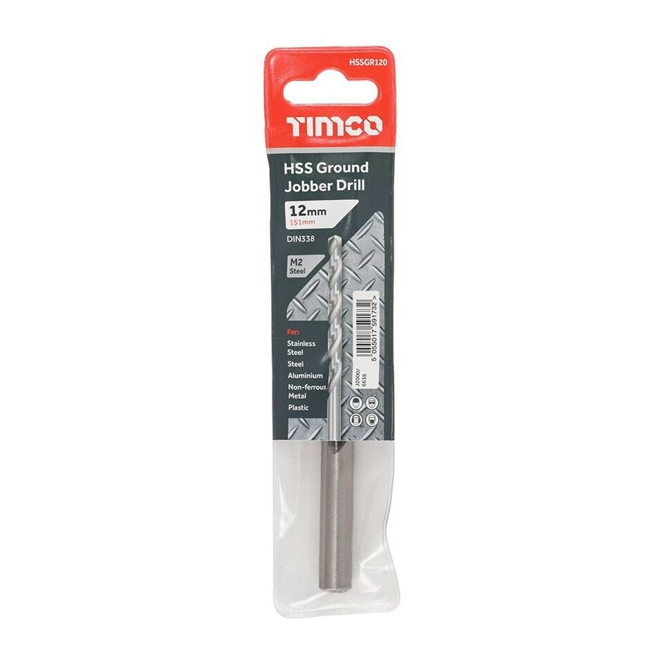 image 1 of Timco - Ground Jobber Drills - HSS M2 (Size 12.0mm - 1 Each)