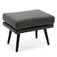 image 3 of Winslow Wing Back Fabric Occasional Button Back Armchair w Footstool (Grey)