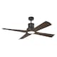 image 1 of Winche Large Ceiling Fan Black, Wood IP44 - Optional LED Light Sold Separately