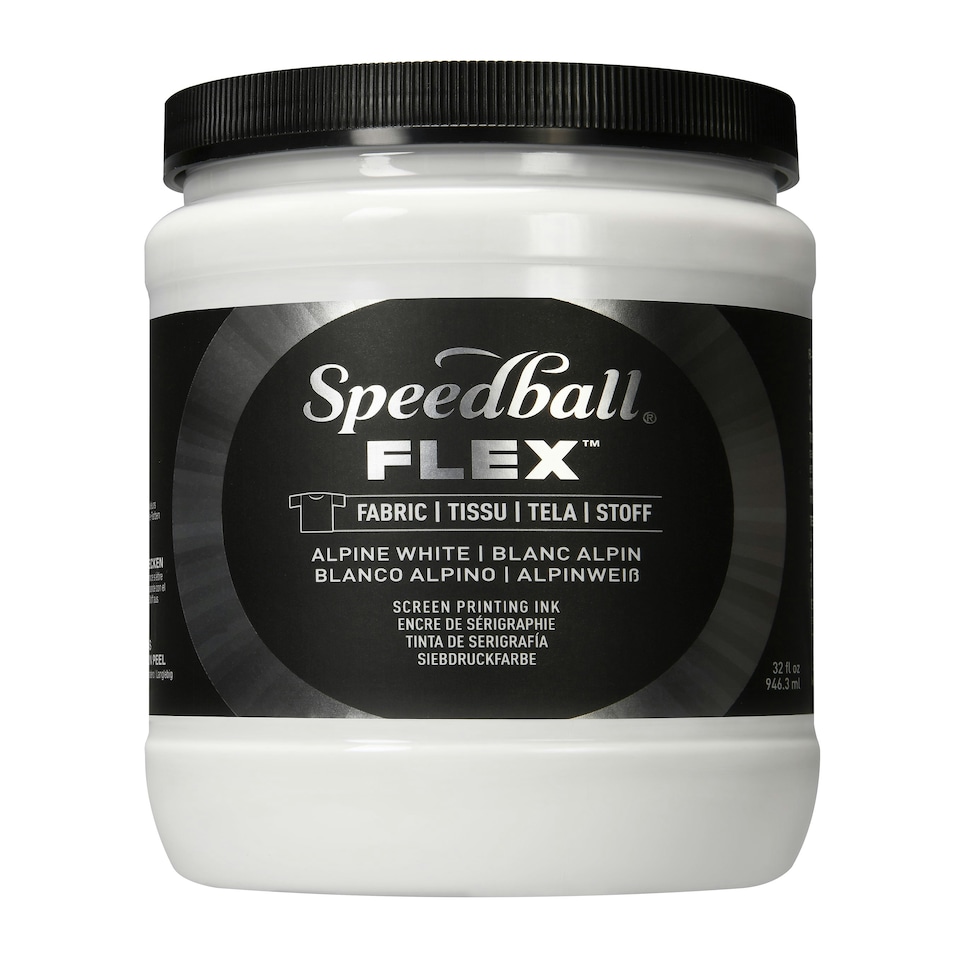 image 1 of Speedball Flex Screen Printing Fabric Ink, Alpine White, 32oz
