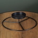 image 2 of 25cm Black Round Metal Pillar Candle Ring Holder